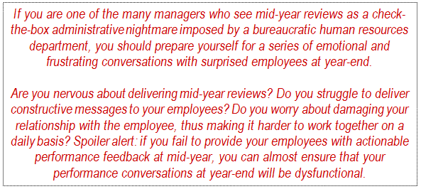 mistakes to avoid in mid-year performance reviews